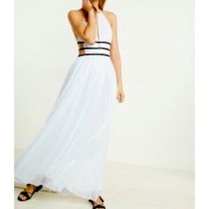 EXPRESS Small White/Black Maxi Dress